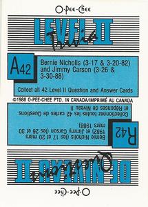 1988-89 O-Pee-Chee Stickers #80 / 209 Doug Brown / Guy Carbonneau Back