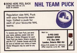 1989-90 O-Pee-Chee Stickers #49 / 195 Shayne Corson / Randy Moller Back