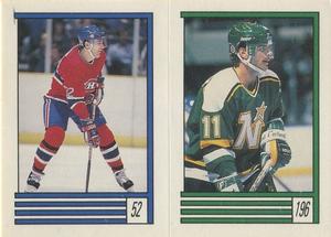 1989-90 O-Pee-Chee Stickers #52 / 196 Claude Lemieux / Mike Gartner Front