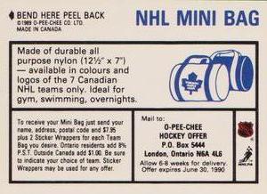 1989-90 O-Pee-Chee Stickers #59 / 201 Mike McPhee / Dave Archibald Back