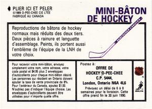 1989-90 O-Pee-Chee Stickers #68 / 208 Stan Smyl / Mario Lemieux Back