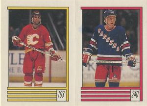 1989-90 O-Pee-Chee Stickers #103 / 240 Doug Gilmour / Brian Leetch Front