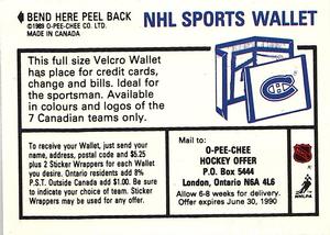 1989-90 O-Pee-Chee Stickers #154 Wayne Gretzky  Back