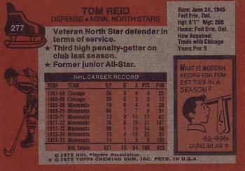 1975-76 Topps #277 Tom Reid Back