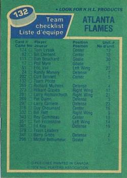 1976-77 O-Pee-Chee #132 Atlanta Flames Back