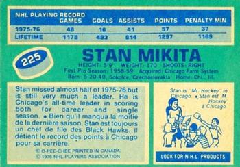 1976-77 O-Pee-Chee #225 Stan Mikita Back
