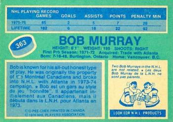 1976-77 O-Pee-Chee #363 Bob Murray Back