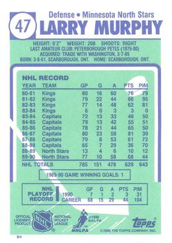 1990-91 Topps - Collector's Edition (Tiffany) #47 Larry Murphy Back