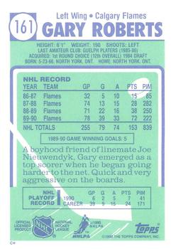 1990-91 Topps - Collector's Edition (Tiffany) #161 Gary Roberts Back