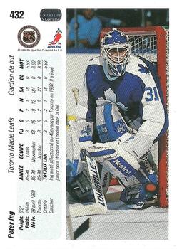 1990-91 Upper Deck French #432 Peter Ing Back