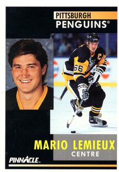 1991-92 Pinnacle French #1 Mario Lemieux Front