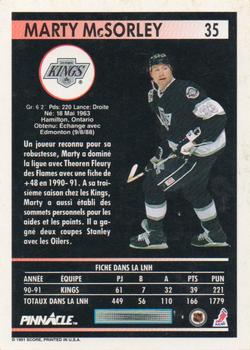 1991-92 Pinnacle French #35 Marty McSorley Back
