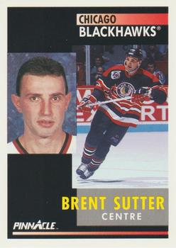 1991-92 Pinnacle French #79 Brent Sutter Front