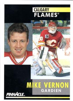 1991-92 Pinnacle French #132 Mike Vernon Front