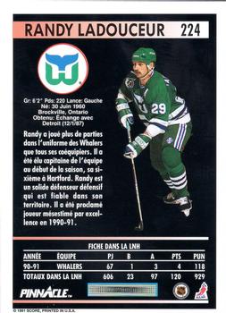 1991-92 Pinnacle French #224 Randy Ladouceur Back