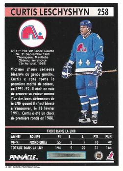 1991-92 Pinnacle French #258 Curtis Leschyshyn Back