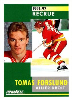 1991-92 Pinnacle French #333 Tomas Forslund Front