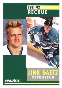 1991-92 Pinnacle French #339 Link Gaetz Front