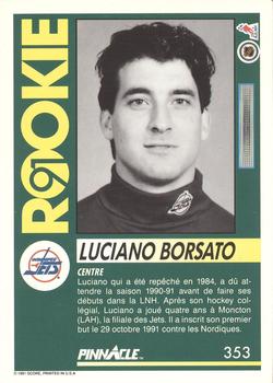 1991-92 Pinnacle French #353 Luciano Borsato Back