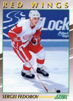 1991-92 Score Young Superstars #1 Sergei Fedorov Front