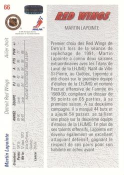 1991-92 Upper Deck French #66 Martin Lapointe Back