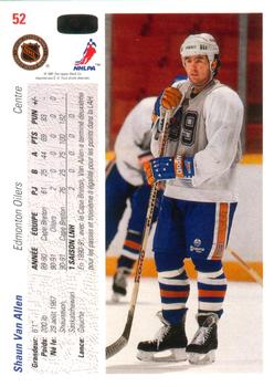 1991-92 Upper Deck French #52 Shaun Van Allen Back