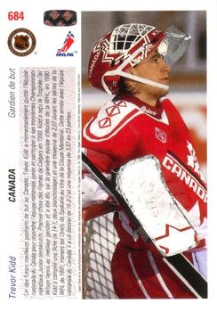 1991-92 Upper Deck French #684 Trevor Kidd Back