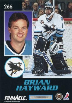 1992-93 Pinnacle Canadian #266 Brian Hayward Back
