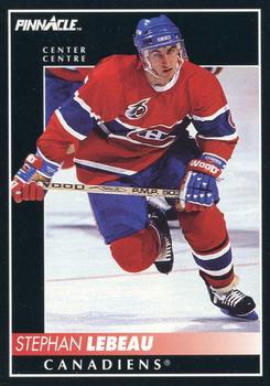 1992-93 Pinnacle Canadian #341 Stephan Lebeau Front