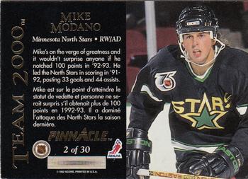 1992-93 Pinnacle Canadian - Team 2000 #2 Mike Modano Back