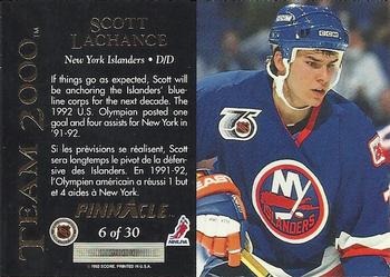 1992-93 Pinnacle Canadian - Team 2000 #6 Scott Lachance Back