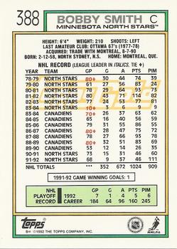 1992-93 Topps - Gold #388 Bobby Smith Back