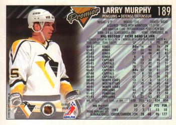 1993-94 O-Pee-Chee Premier - Gold #189 Larry Murphy Back