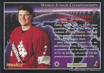 1993-94 Pinnacle Canadian #467 Jason Botterill Back
