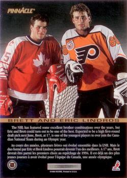 1993-94 Pinnacle Canadian #NNO Brett Lindros / Eric Lindros Back