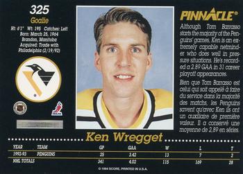 1993-94 Pinnacle Canadian #325 Ken Wregget Back