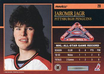1993-94 Score Canadian - Pinnacle All-Stars Canadian #20 Jaromir Jagr Back