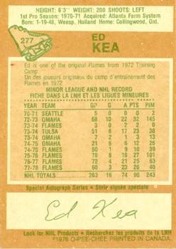 1978-79 O-Pee-Chee #277 Ed Kea Back