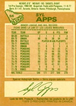 1978-79 O-Pee-Chee #56 Syl Apps Back
