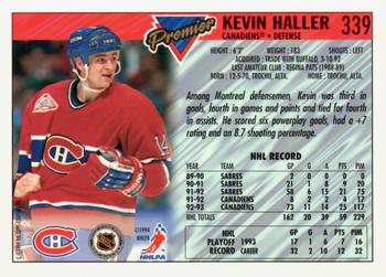 1993-94 Topps Premier - Gold #339 Kevin Haller Back