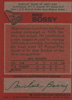 1978-79 Topps #115 Mike Bossy Back