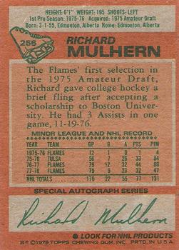 1978-79 Topps #256 Richard Mulhern Back