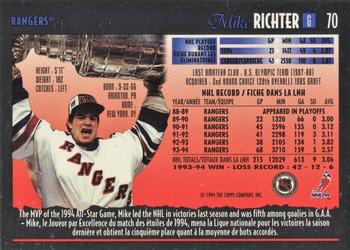 1994-95 O-Pee-Chee Premier - Special Effects #70 Mike Richter Back