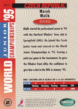 1994-95 Parkhurst SE #SE212 Marek Malik Back