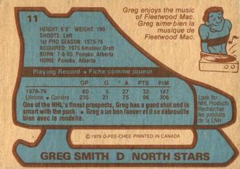 1979-80 O-Pee-Chee #11 Greg Smith Back