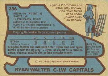 1979-80 O-Pee-Chee #236 Ryan Walter Back