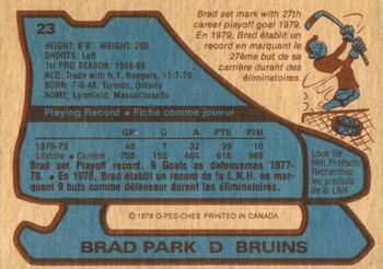 1979-80 O-Pee-Chee #23 Brad Park Back