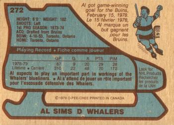 1979-80 O-Pee-Chee #272 Al Sims Back