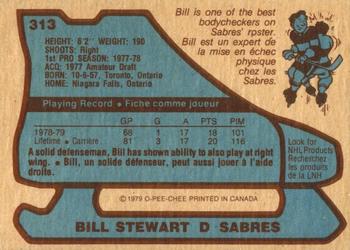 1979-80 O-Pee-Chee #313 Bill Stewart Back