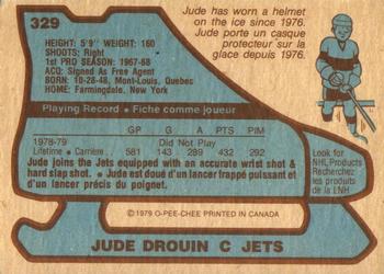 1979-80 O-Pee-Chee #329 Jude Drouin Back